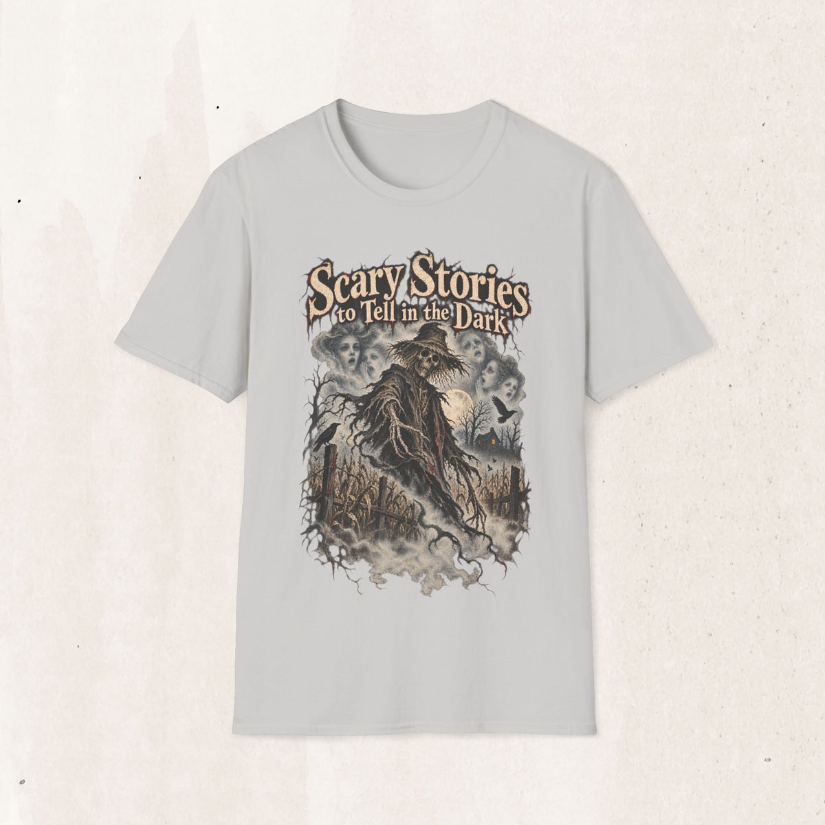 Scary Stories to Tell in the Dark Graphic T-Shirt — Vintage Horror Book Art Tee