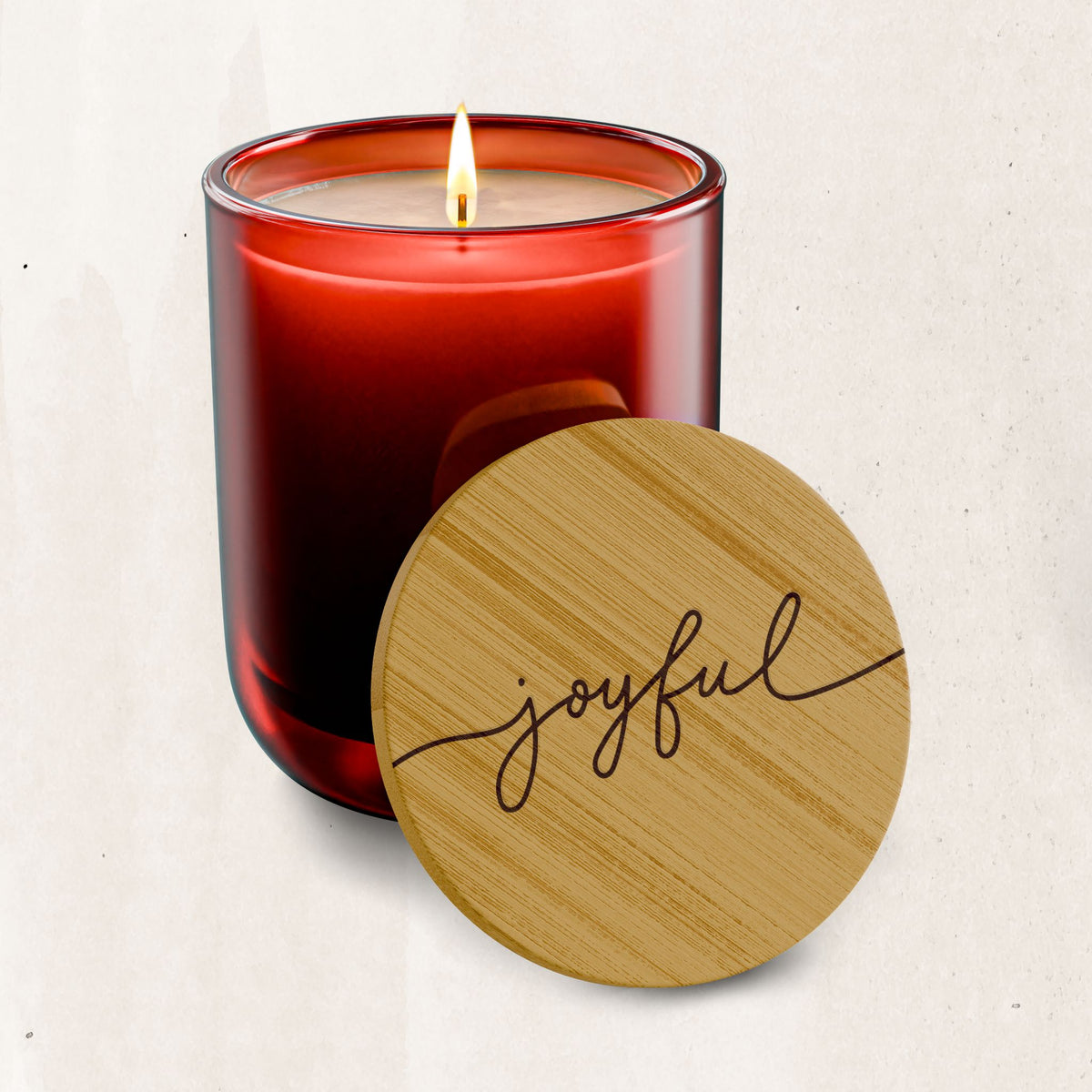 Joyful Engraved 14oz Scented Soy Candle — Holiday Aromatherapy Gift