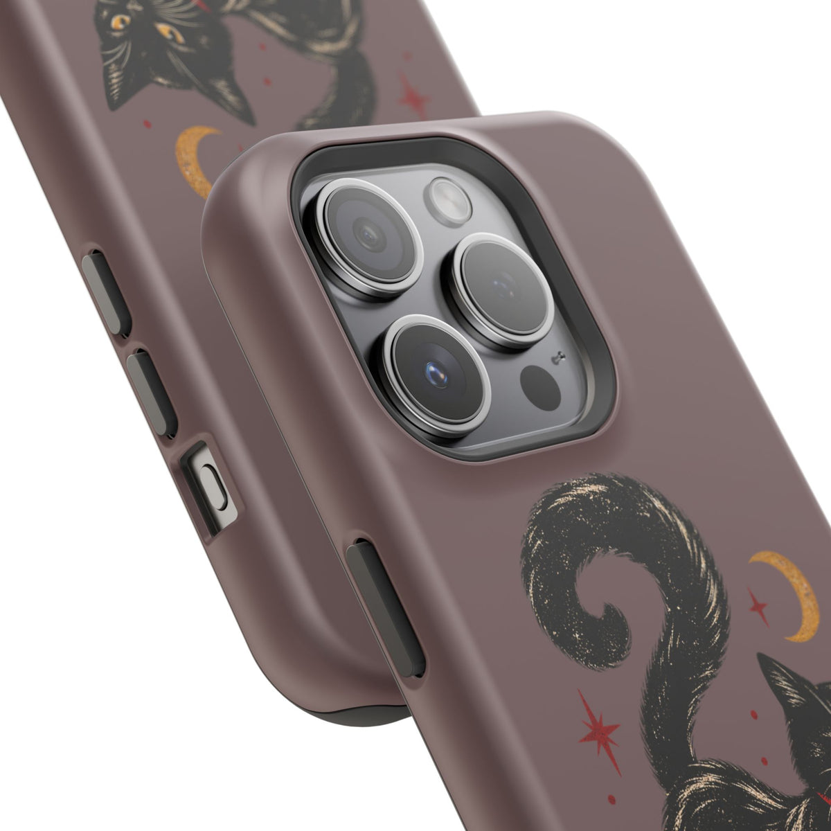 Black Cat in Red Boots MagSafe Phone Case, alternate view