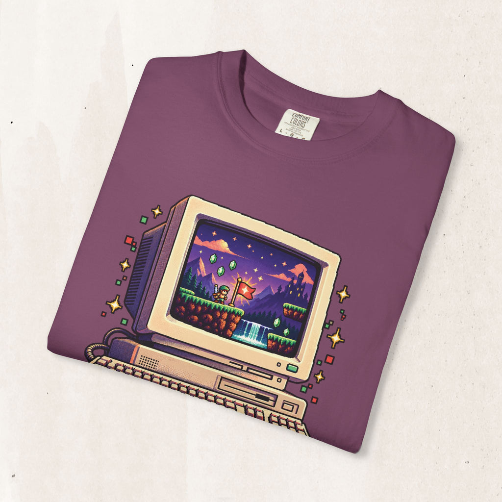 Retro Computer 'Just One More Level' Gaming Tee