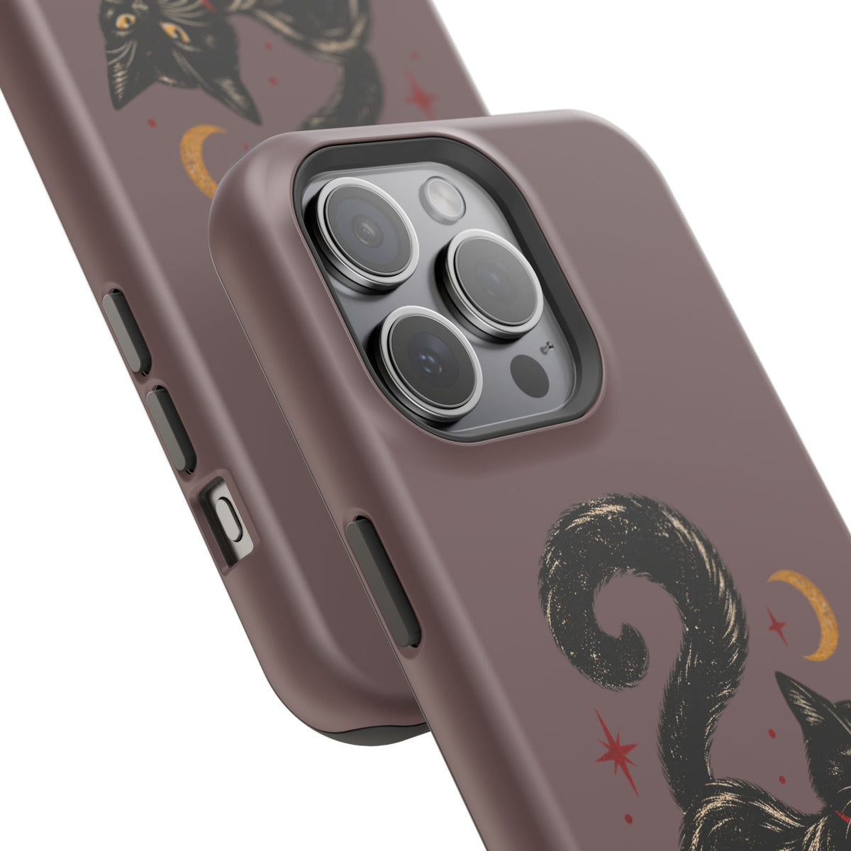 Black Cat in Red Boots MagSafe Phone Case, alternate view