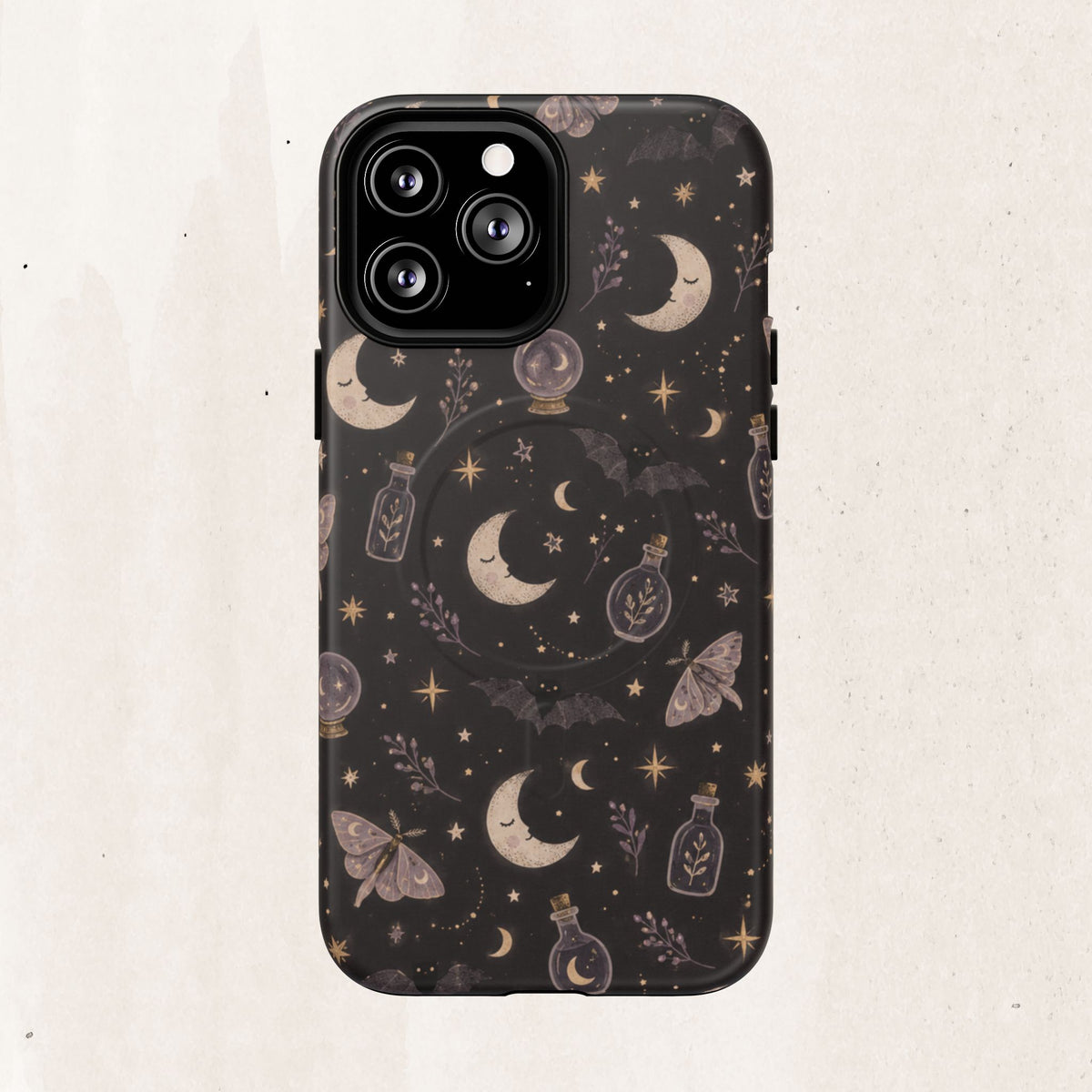 Moon & Moth Magnetic Phone Case — Celestial Protective Tough Case