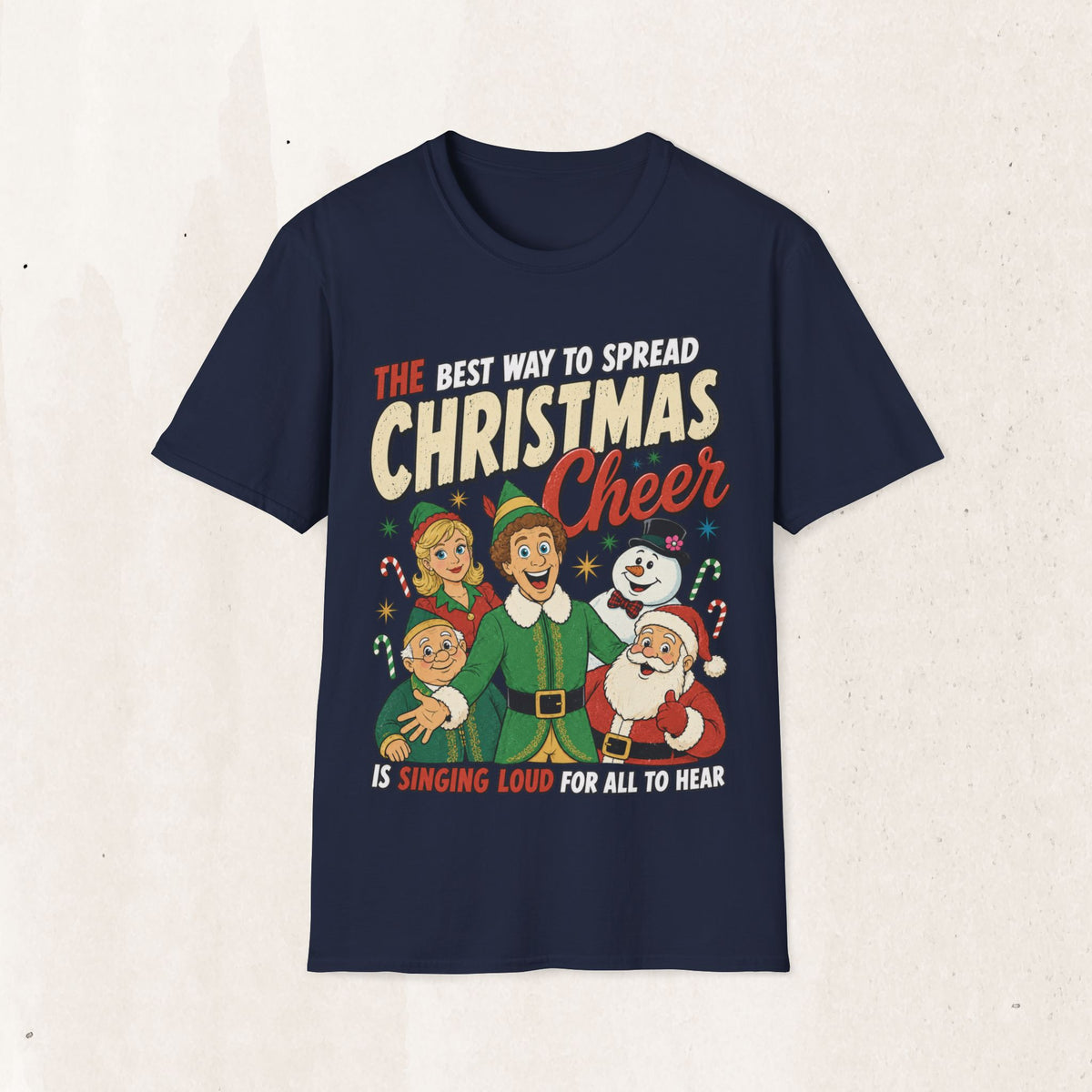 Christmas Cheer T-Shirt — "The Best Way to Spread Christmas Cheer" Retro Holiday Tee