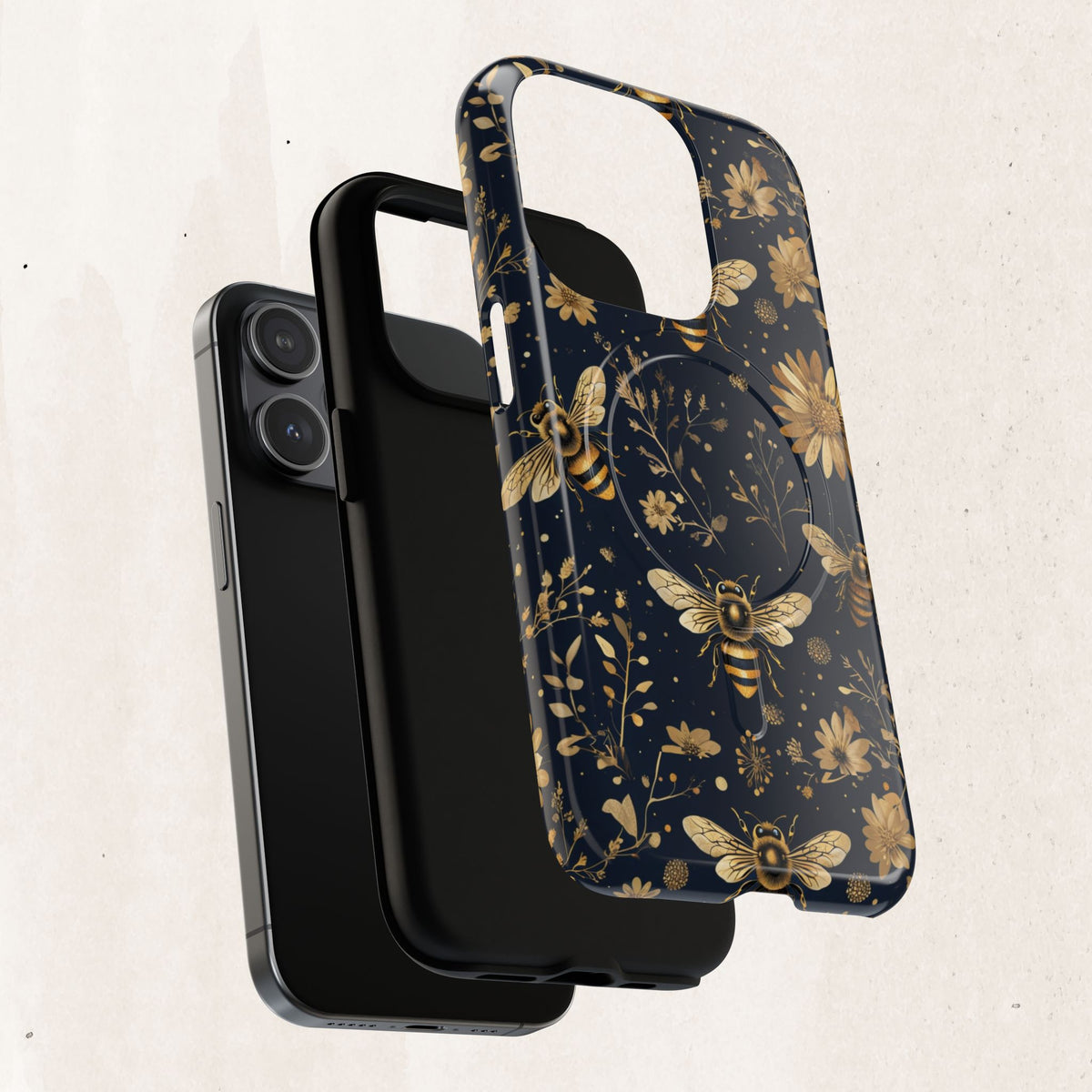 Gold Bees & Daisies Magnetic Tough Case