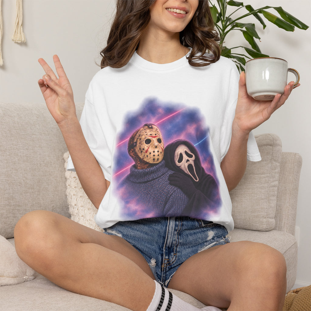 Jason Vorhees & Ghostface 80's Portrait Tee