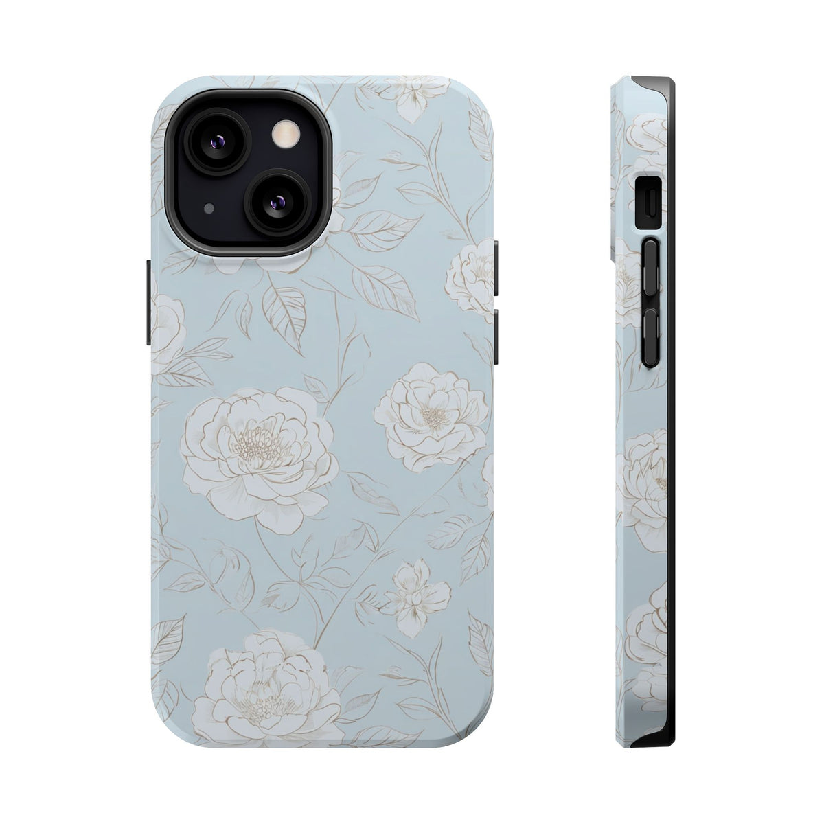 Blue Floral Magnetic Phone Case, alternate view