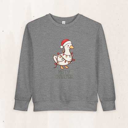 Santa Hat Duck "Merry Christmas" Toddler Sweatshirt