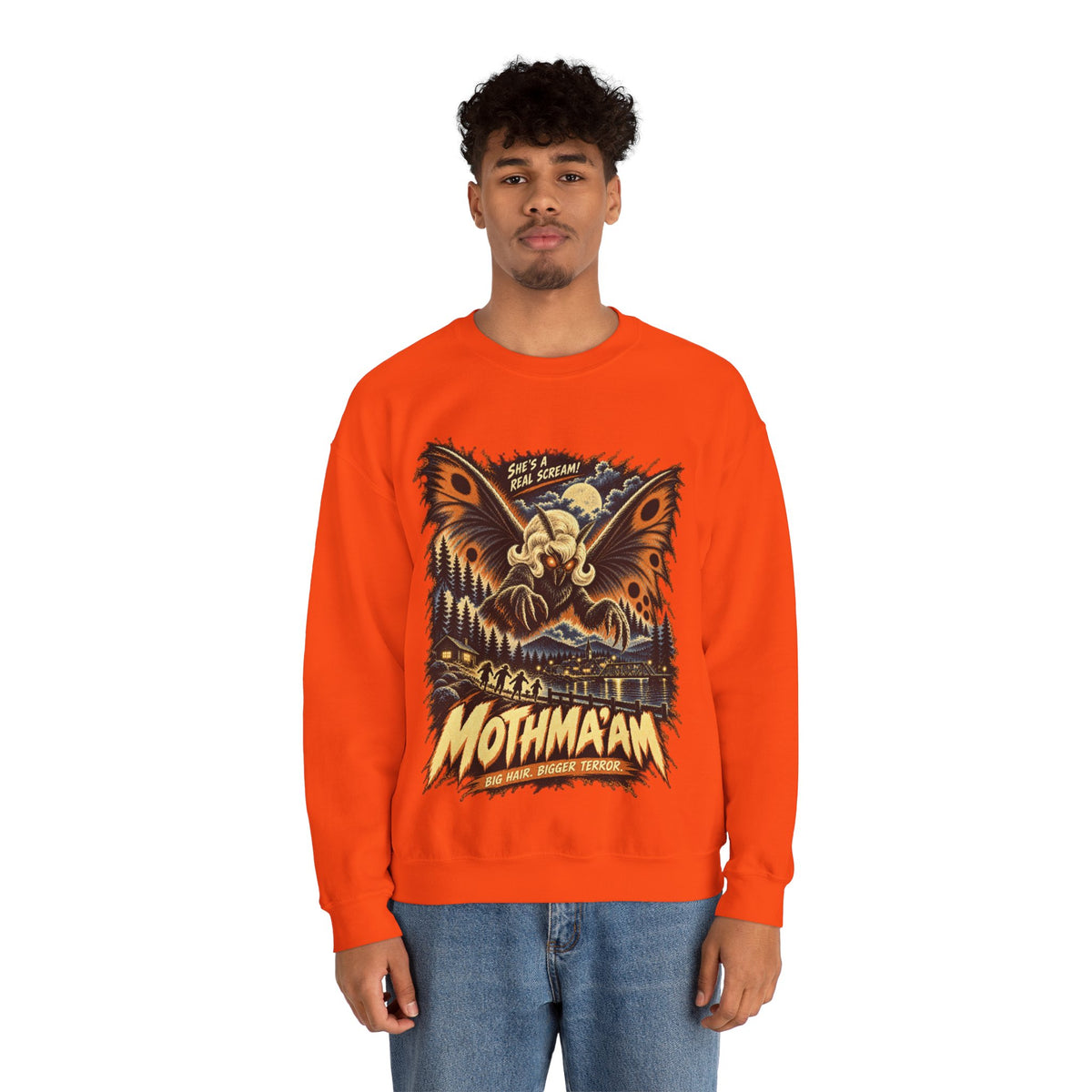 Mothmaam Retro Monster Crewneck Sweatshirt