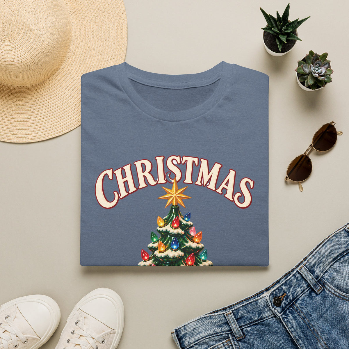 Vintage Ceramic Christmas Tree Graphic Tee