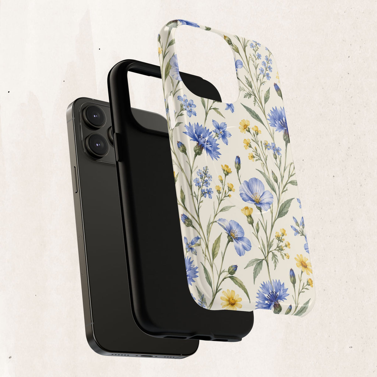 Floral Blue Cornflower  Magnetic Phone Case