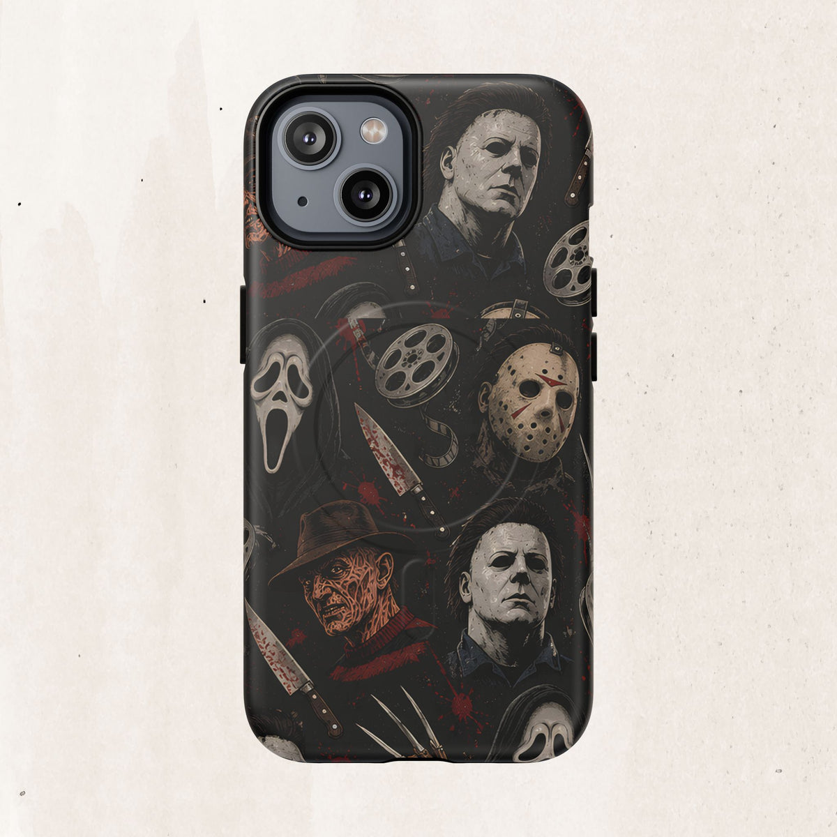 Horror Icons Magnetic Phone Case — Michael Myers, Freddy & Ghost Face Design