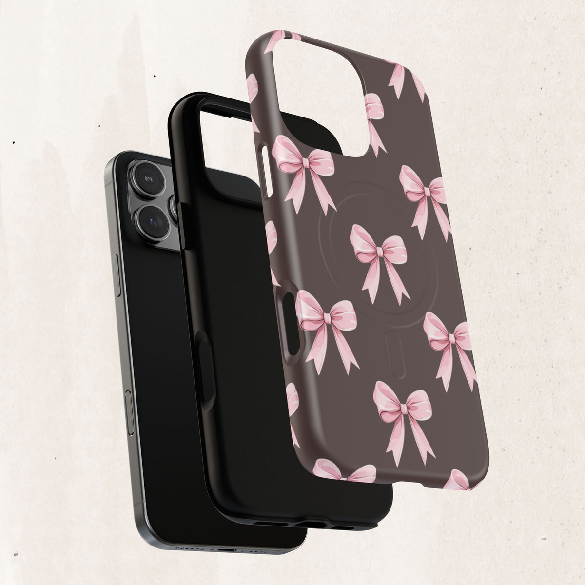 Pink Ribbon Bow Tough Magnetic Phone Case