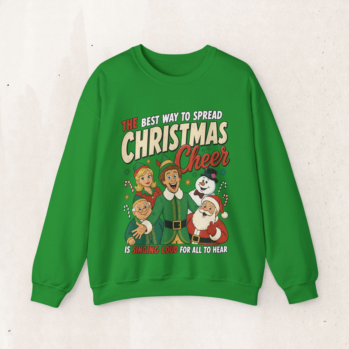 Elf "The Best Way to Spread Christmas Cheer" Christmas Crewneck Sweatshirt