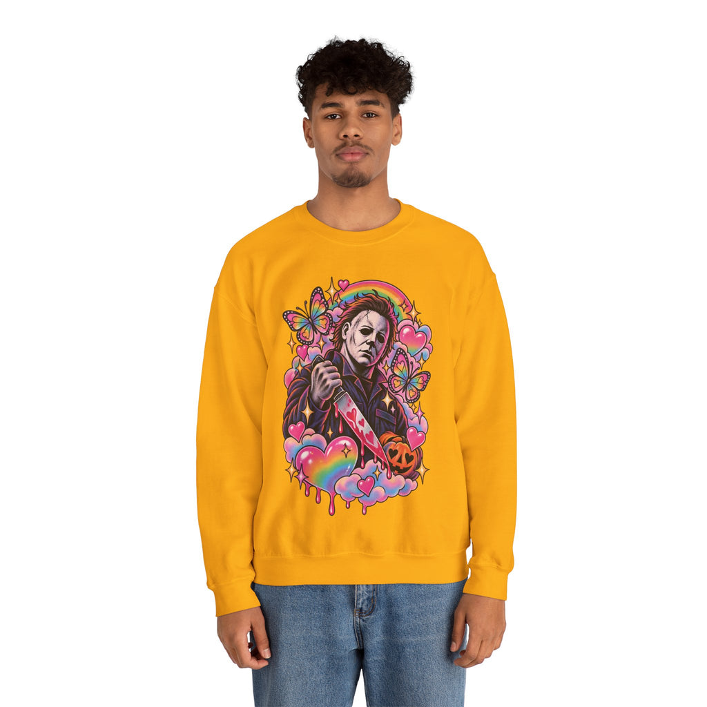 Colorful Michael Myers Horror Heart Crewneck