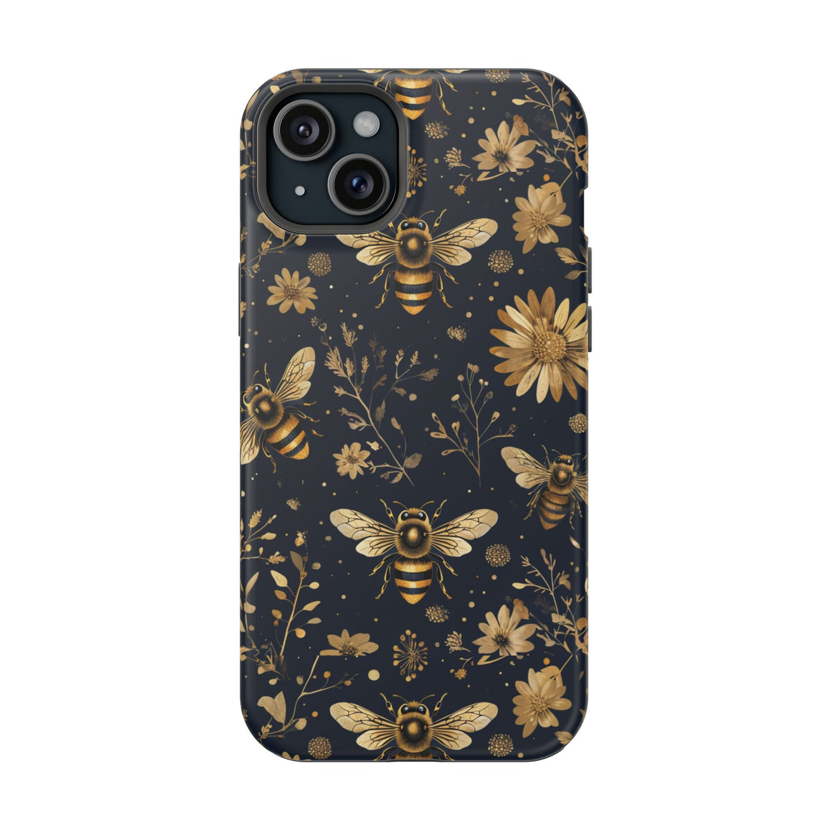 Gold Bees & Daisies Magnetic Tough Case, alternate view