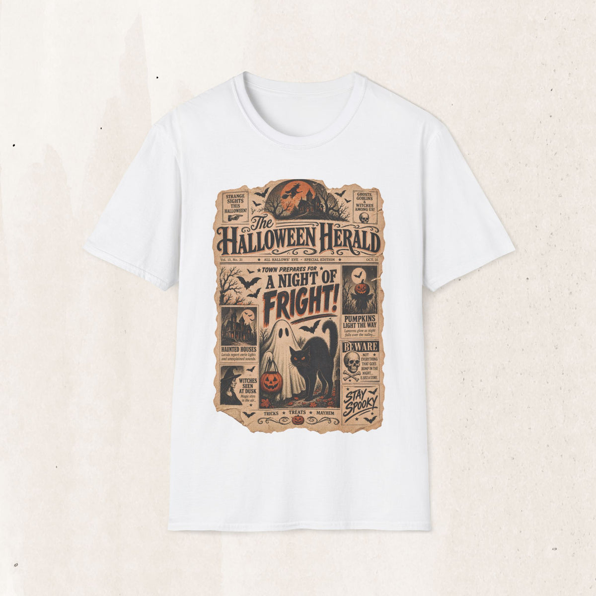 Halloween Herald Newspaper Tee