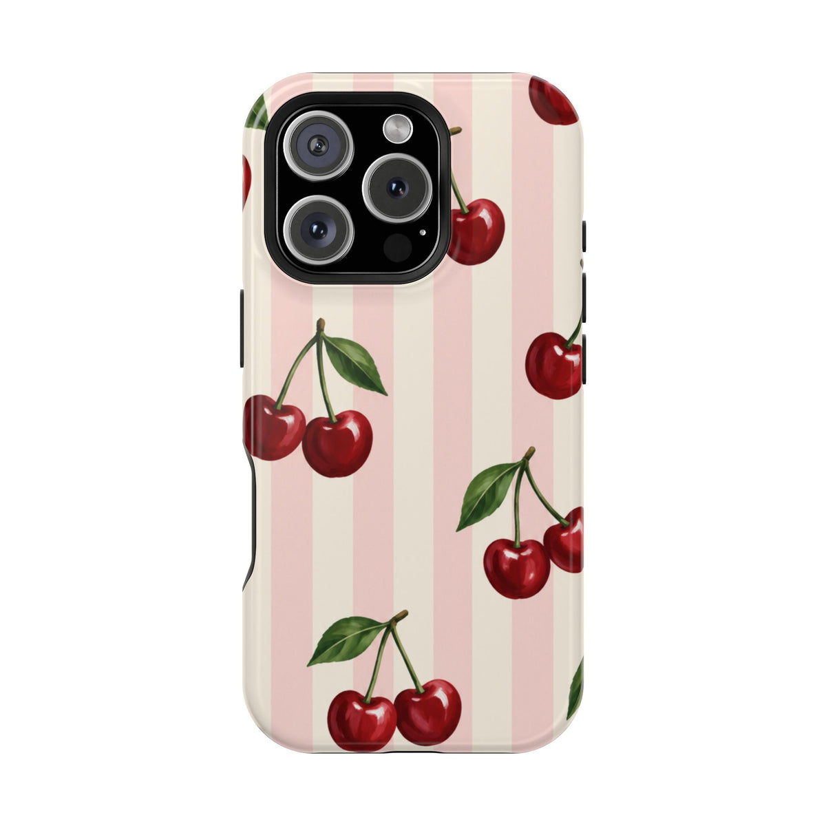 Cherry Stripe Magnetic Phone Case, alternate view