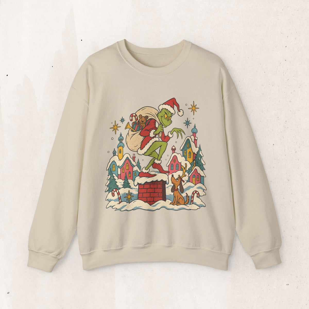 Grinch Santa Heist Crewneck Sweatshirt