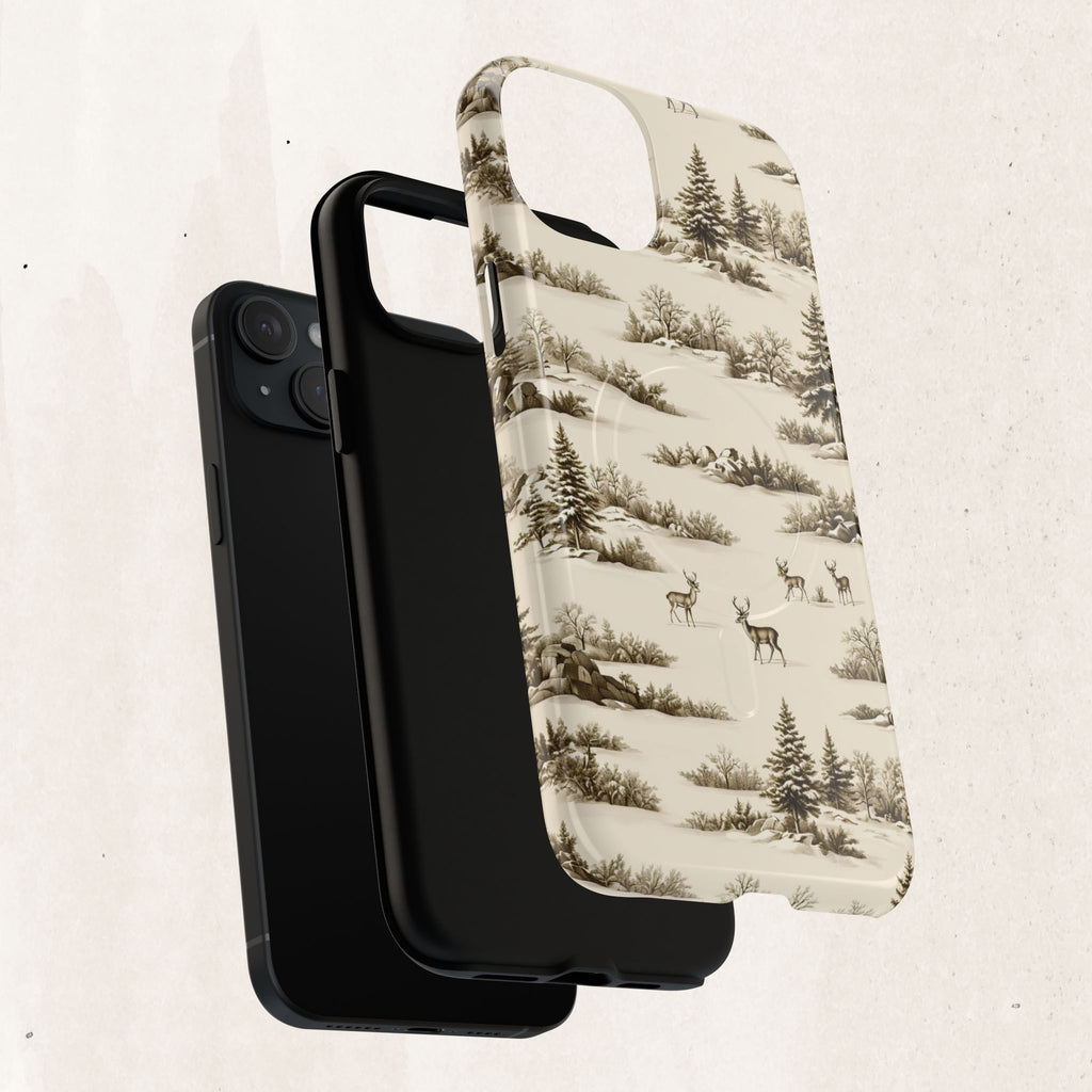 Deer & Pine Woodland Tough Magnetic Phone Case