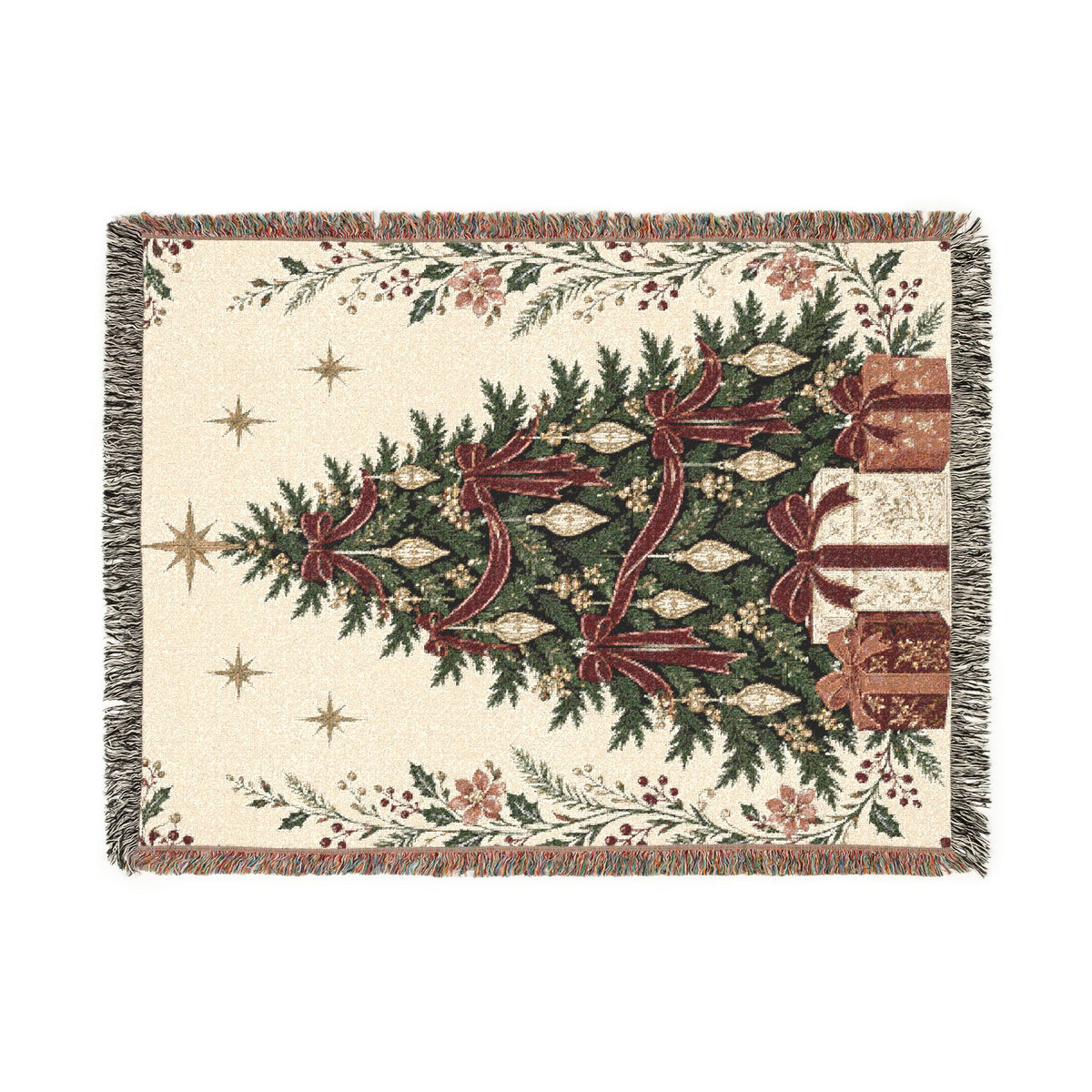Christmas Tree Woven Blanket Printify
