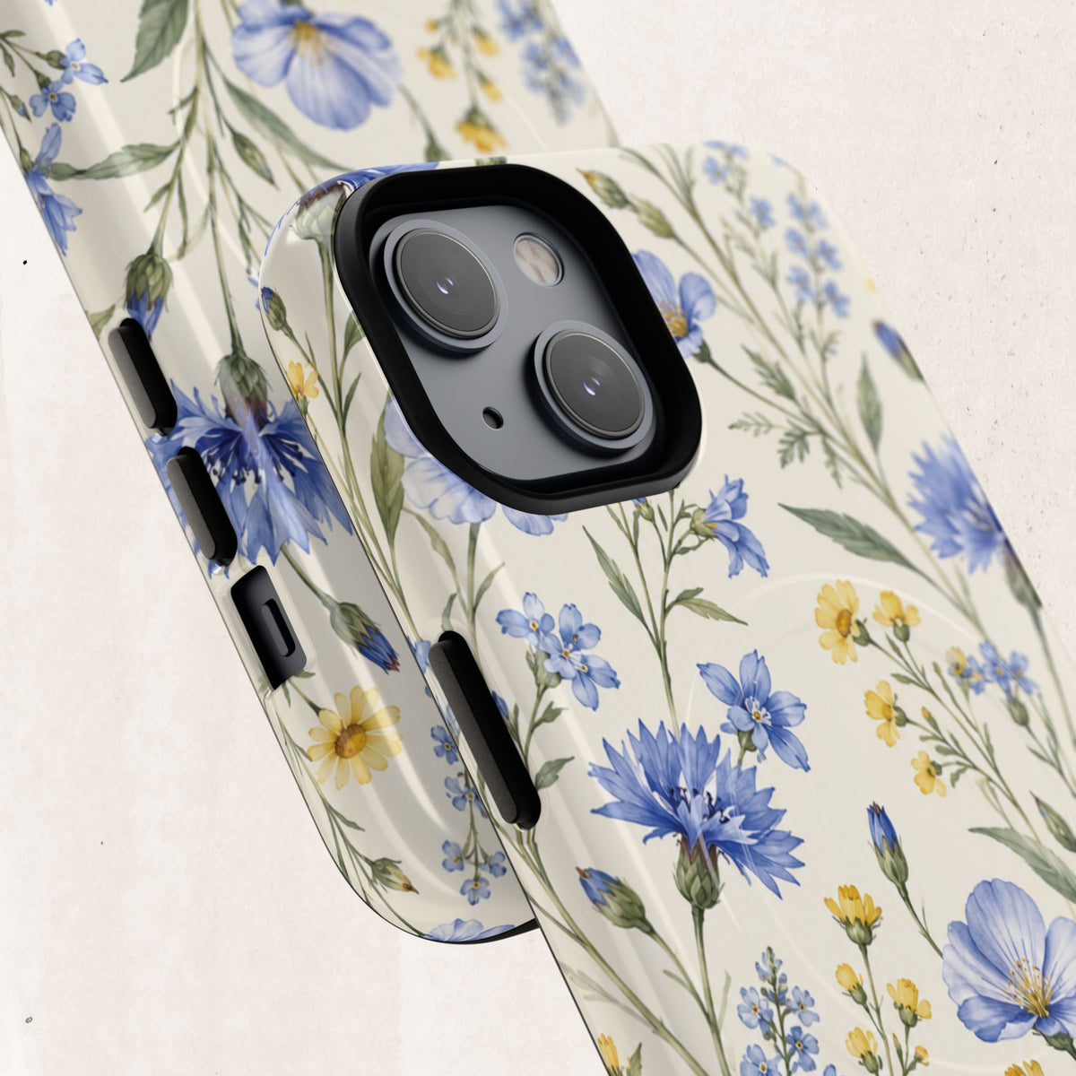 Floral Blue Cornflower  Magnetic Phone Case