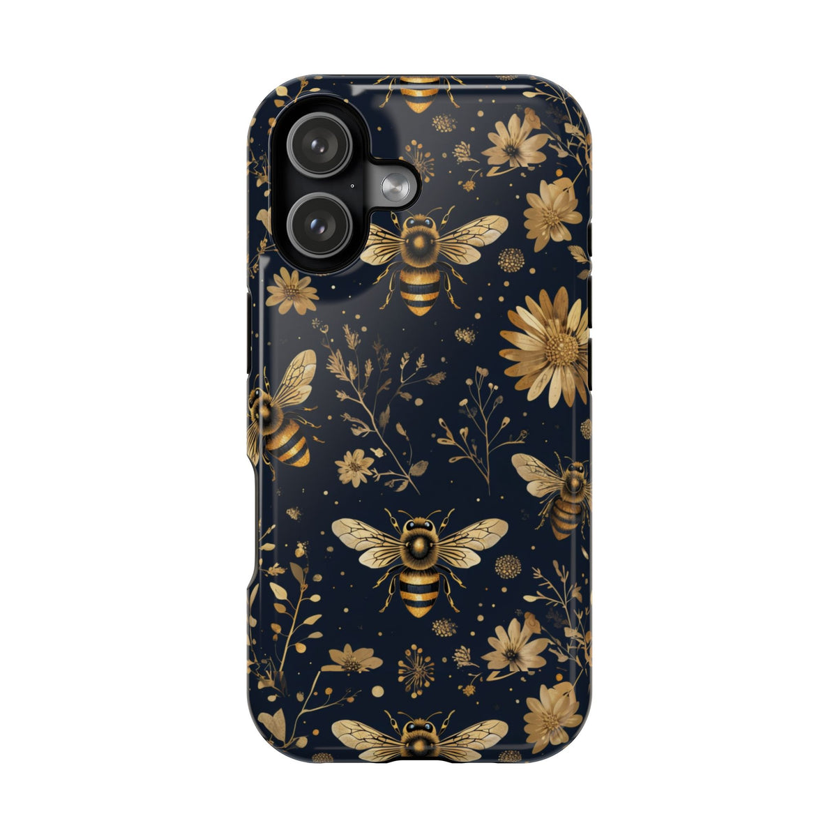 Gold Bees & Daisies Magnetic Tough Case, alternate view