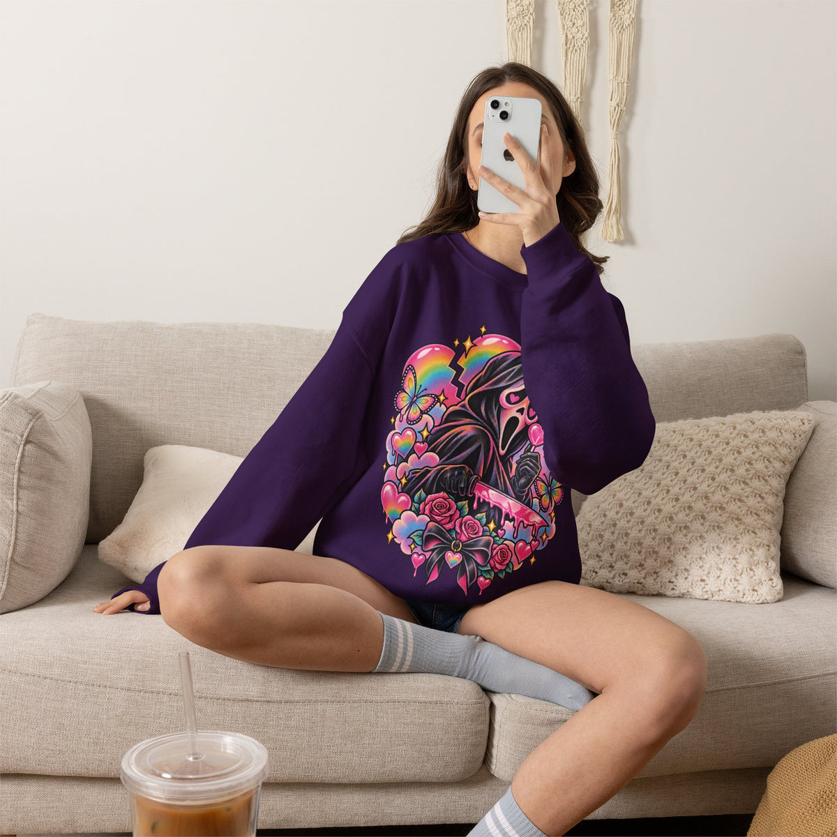 Ghostface Rainbow Crewneck Sweatshirt