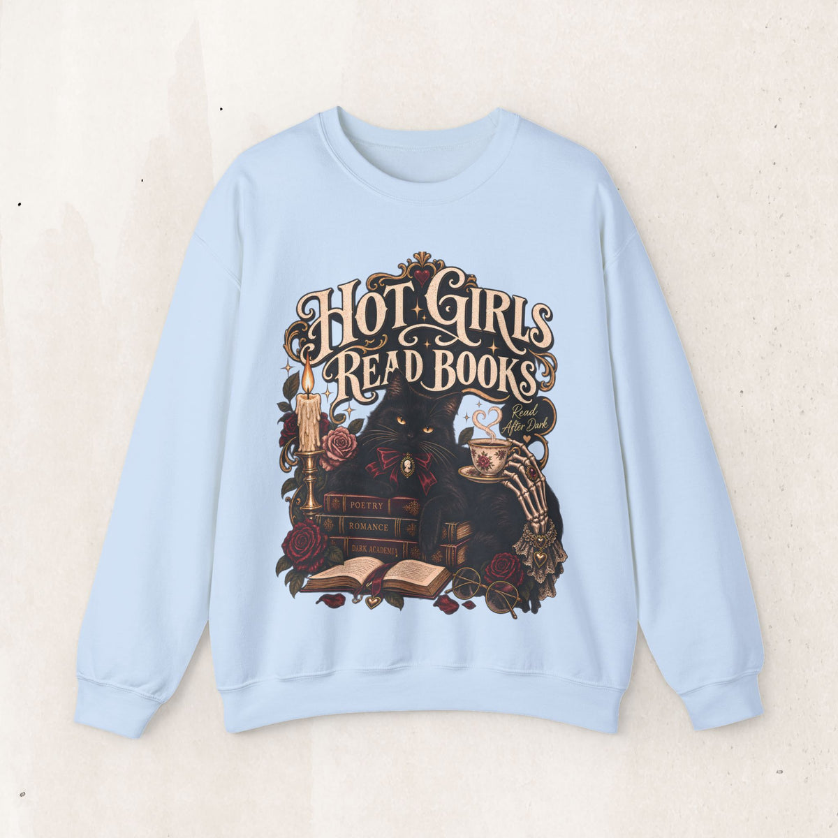 Hot Girls Read Books Crewneck Sweatshirt