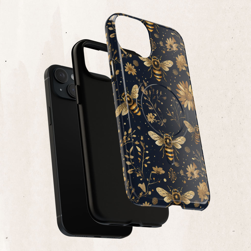 Gold Bees & Daisies Magnetic Tough Case