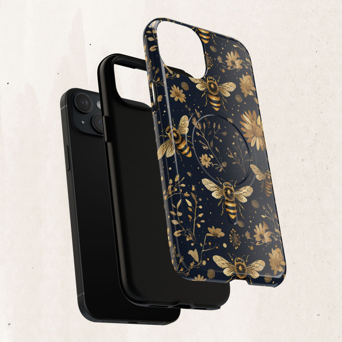 Gold Bees & Daisies Magnetic Tough Case