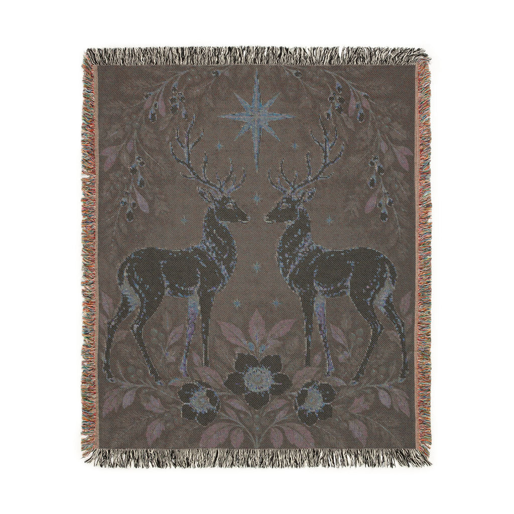 Reindeer Woven Blanket Printify