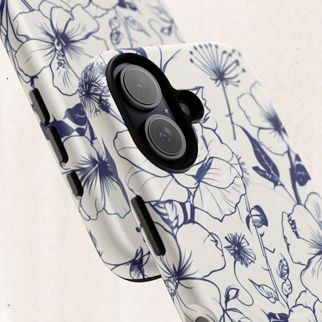 Floral Sketch Tough Magnetic Phone Case