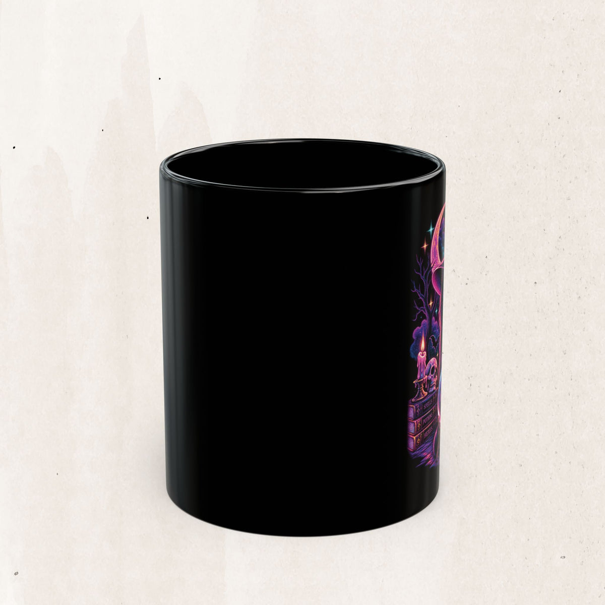 Neon Mystic Witch Cat Mug