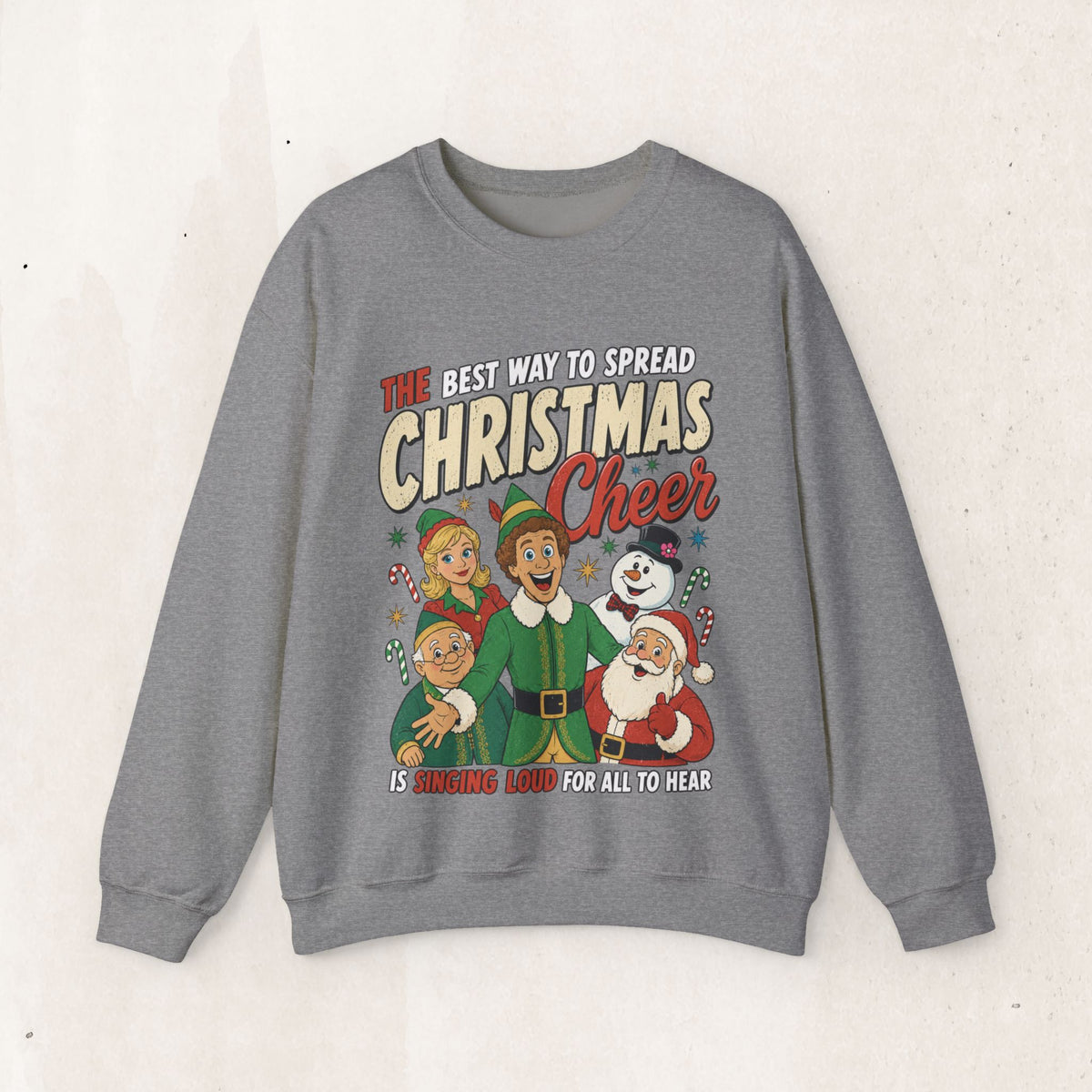 Elf "The Best Way to Spread Christmas Cheer" Christmas Crewneck Sweatshirt
