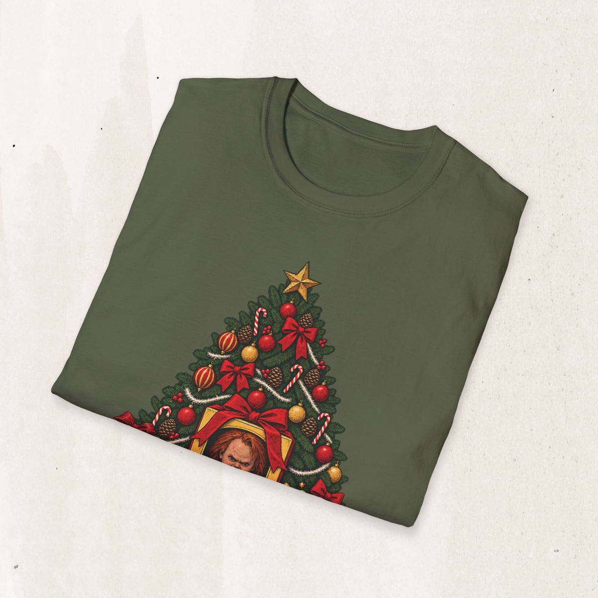Chucky Christmas Graphic Tee in Red, alternate view