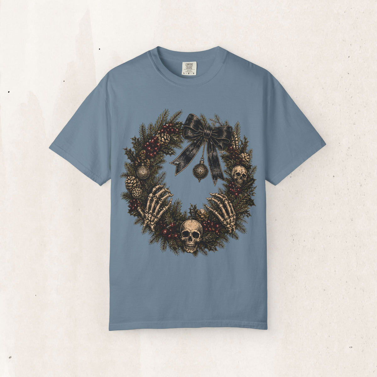 Skulls & Spruce Wreath Tee Printify