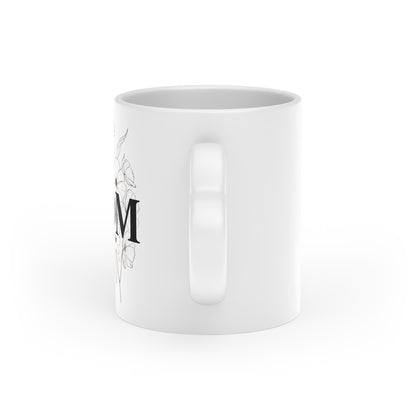 Mom Heart Mug — Floral Script Mother's Day Coffee Cup