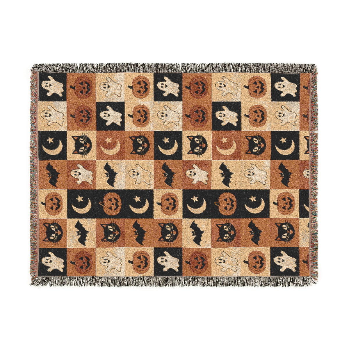 Halloween Patchwork Woven Blanket