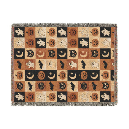 Halloween Patchwork Woven Blanket