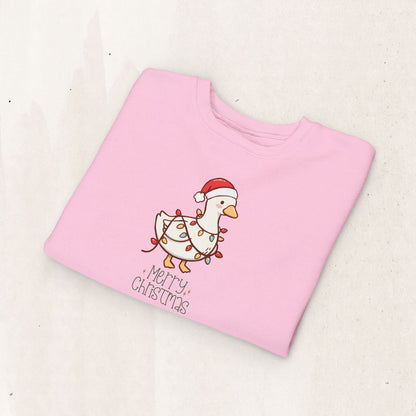 Santa Hat Duck "Merry Christmas" Toddler Sweatshirt