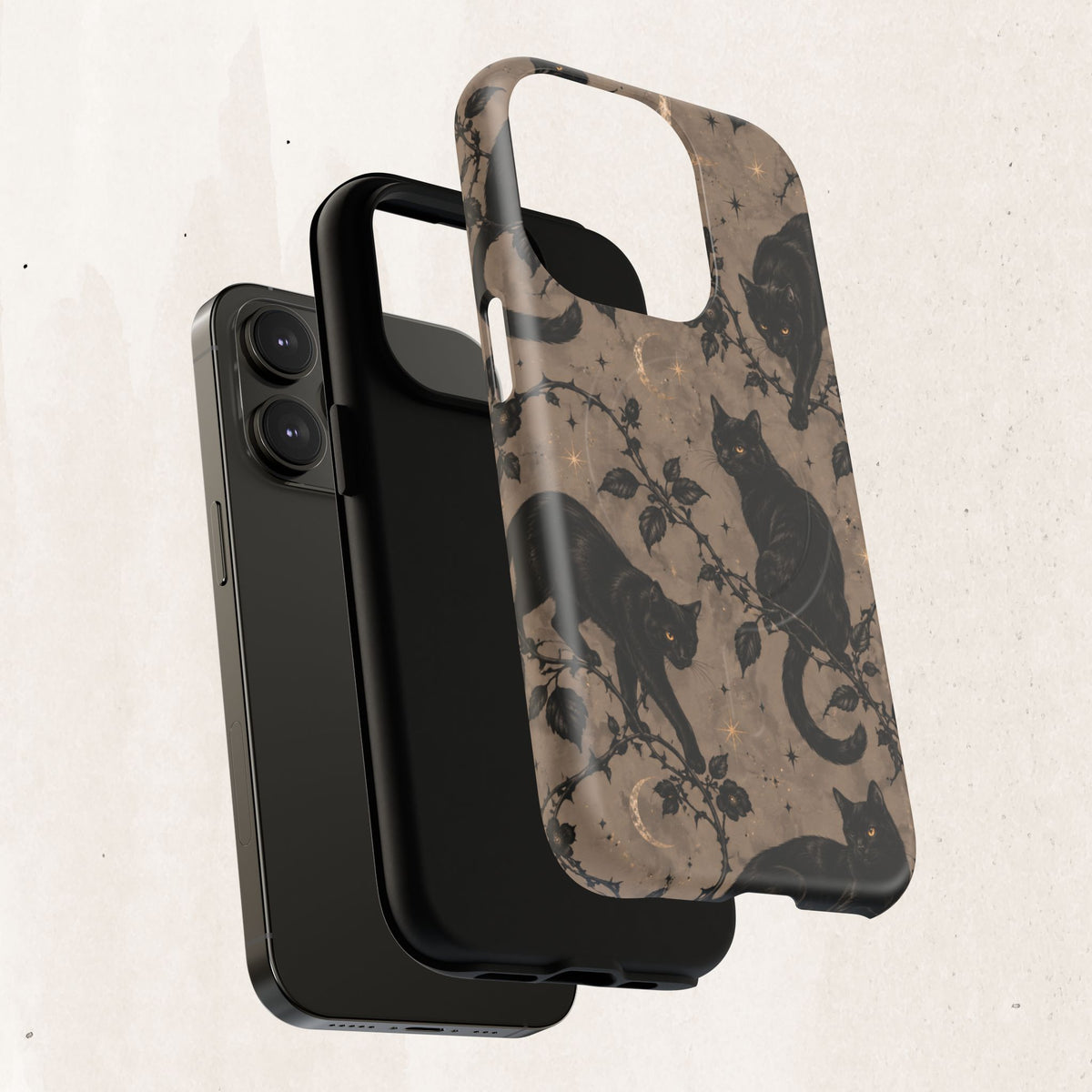Vintage Black Cats Tough Phone Case