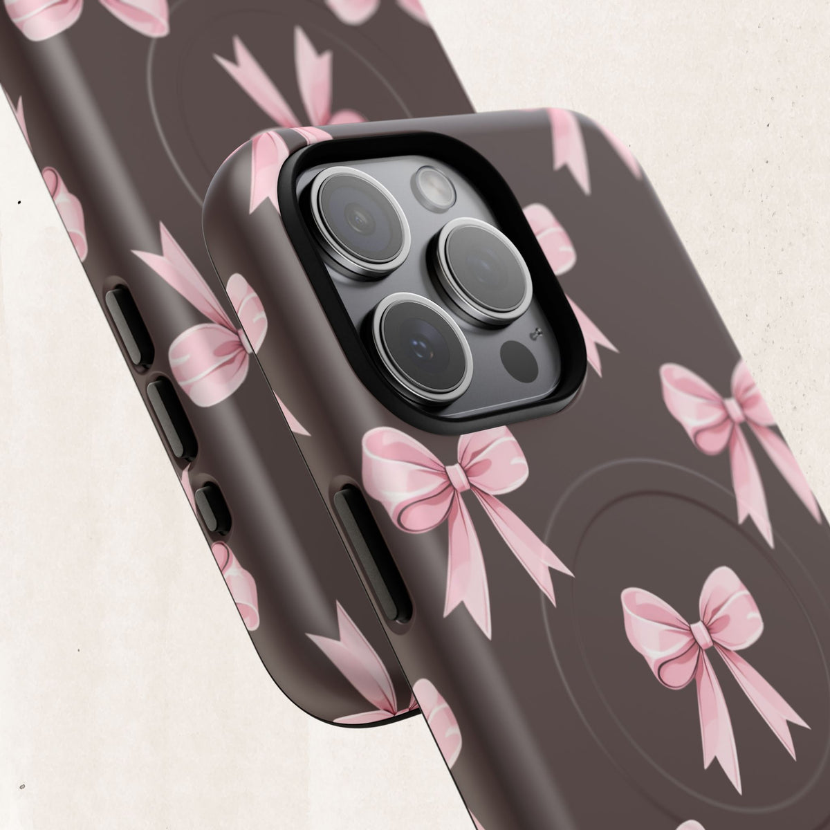 Pink Ribbon Bow Tough Magnetic Phone Case