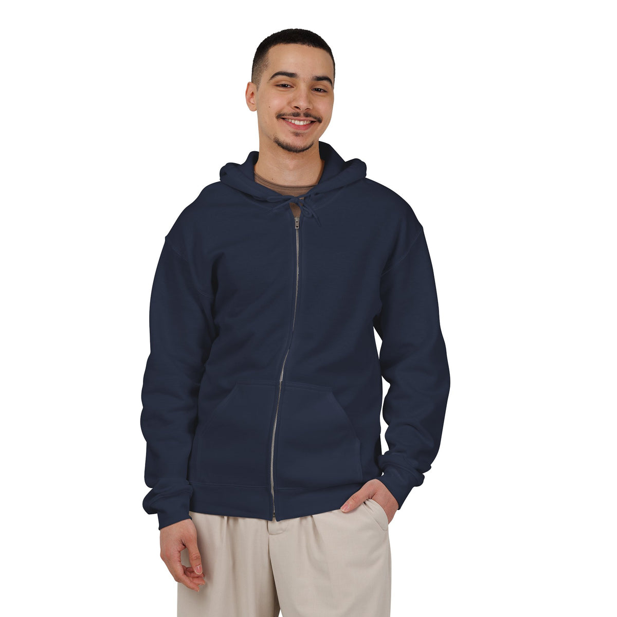 Floral semicolon suicide awareness zip up hoodie in navy