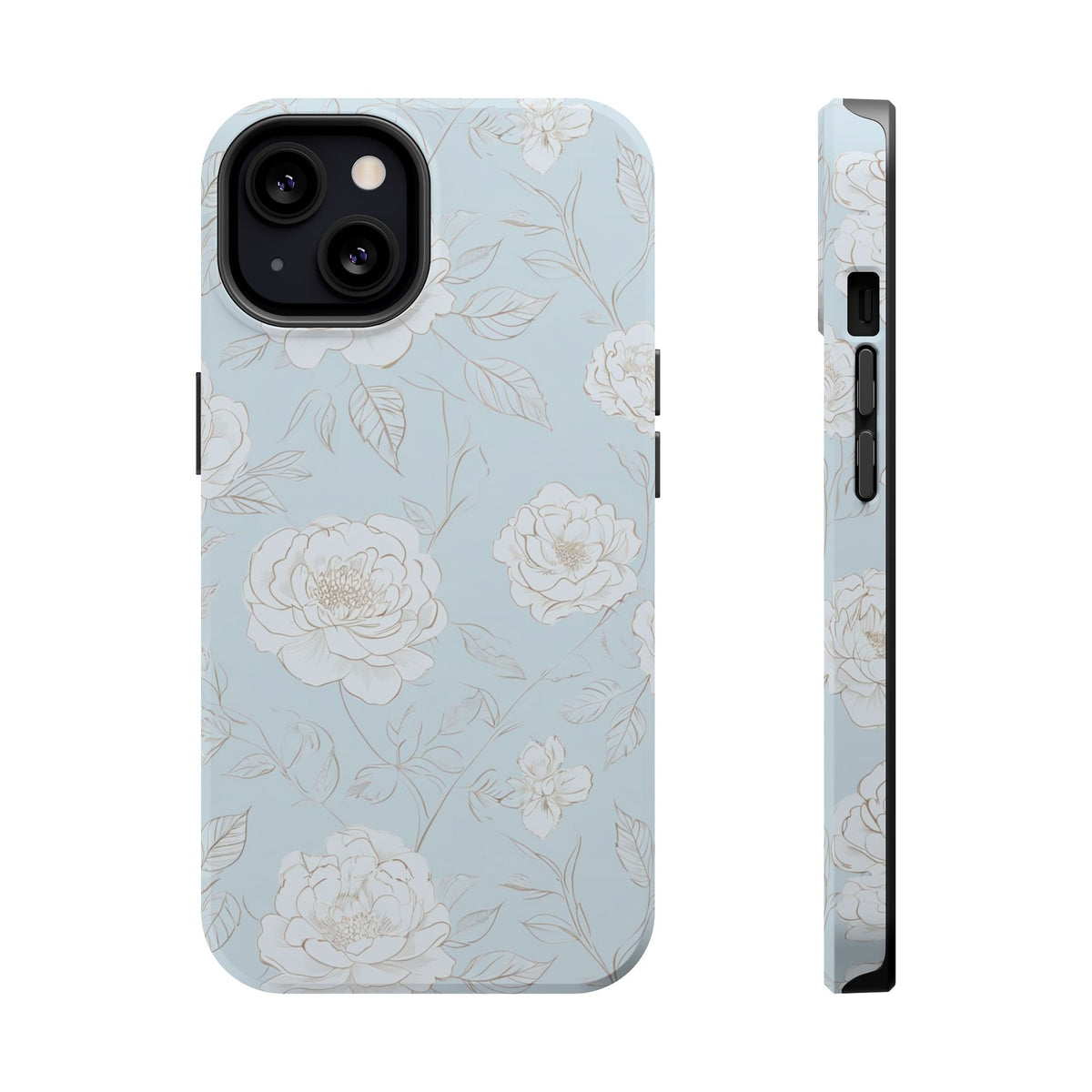 Blue Floral Magnetic Phone Case, alternate view