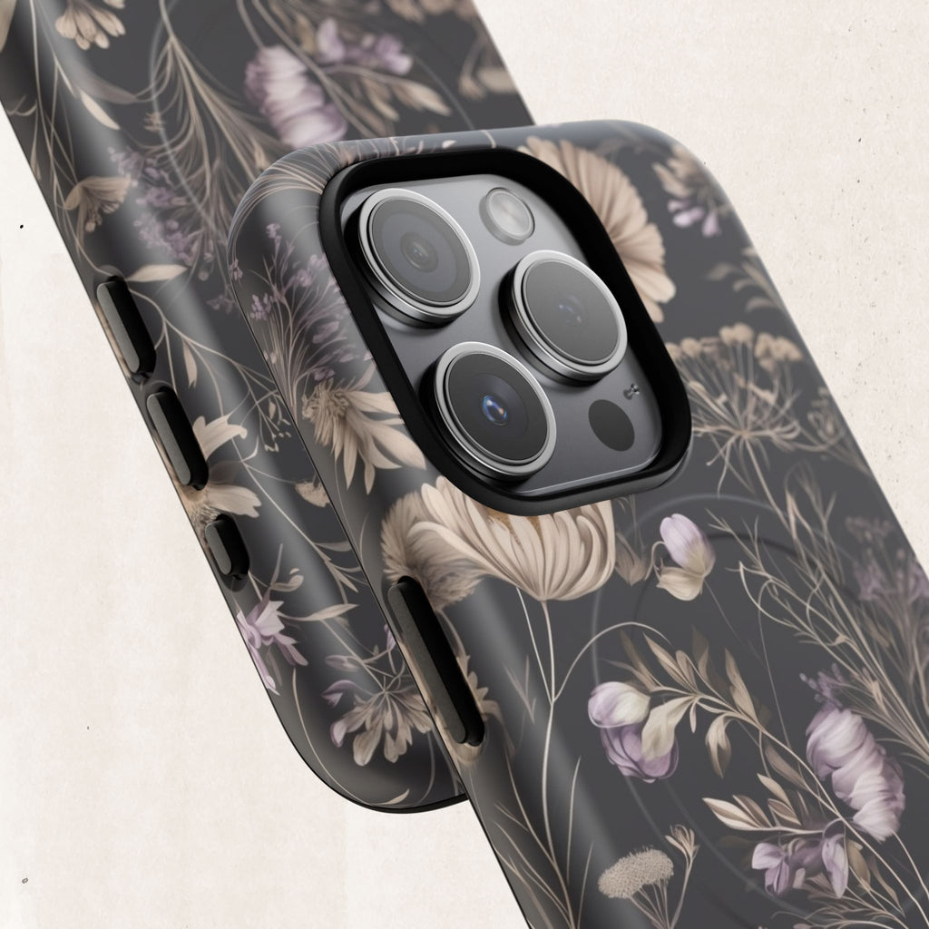 Floral Noir Tough Magnetic Phone Case