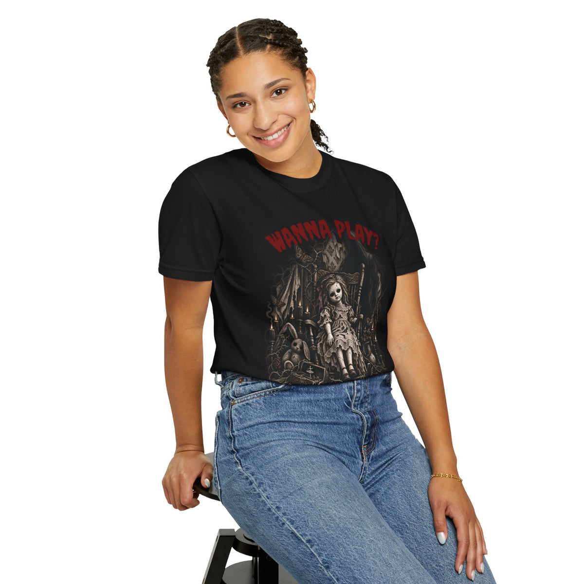 Horror Doll "Wanna Play?" Tee
