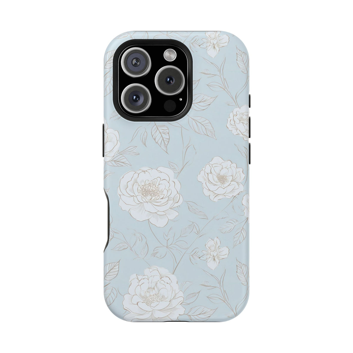 Blue Floral Magnetic Phone Case, alternate view