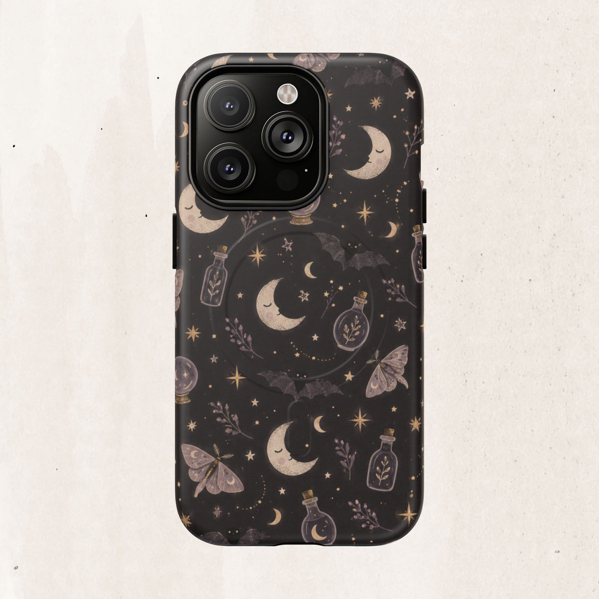 Moon & Moth Magnetic Phone Case — Celestial Protective Tough Case