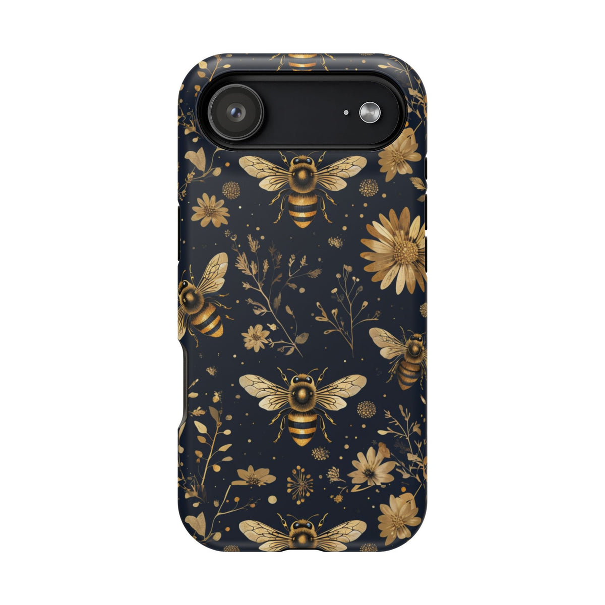 Gold Bees & Daisies Magnetic Tough Case, alternate view