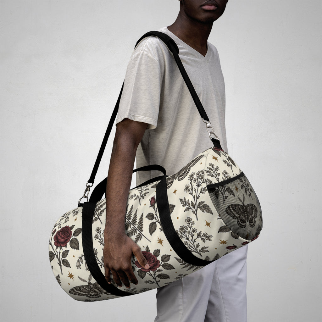 Floral Rose & Fern Duffel Bag